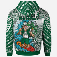 Hawaii Custom Hoodie Molokai High School Surfing Farmer With Polynesian Tribal Patterns LT10 - Polynesian Pride
