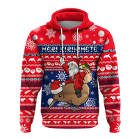 Custom New Zealand Maori Meri Kirihimete Hoodie LT2 - Polynesian Pride