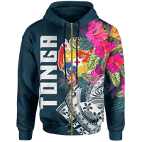 Tonga Zip up Hoodie Tonga Summer Vibes Unisex Blue - Polynesian Pride