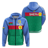 Vanuatu Shefa Province Zip up Hoodie Flag Style LT12 Unisex Green - Polynesian Pride