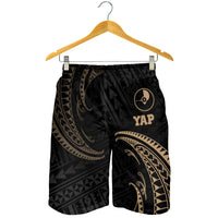 Yap Polynesian Men's Short - Gold Tribal Wave - Polynesian Pride
