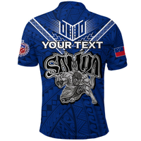 Custom Toa Samoa Rugby Polo Shirt Samoan Warrior Pride LT12 - Polynesian Pride