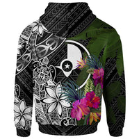 Yap Hoodie Turtle Plumeria Banana Leaf - Polynesian Pride
