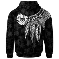 Tahiti Custom Hoodie Polynesian Wings (White) - Polynesian Pride