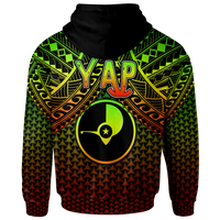 Polynesian Yap Zip up Hoodie Reggae Vintage Polynesian Patterns - Polynesian Pride