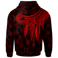 American Samoa Hoodie Polynesian Wings (Red) - Polynesian Pride