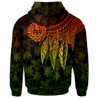 Tahiti Custom Hoodie Polynesian Wings (Reggae) - Polynesian Pride