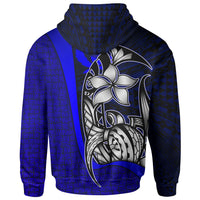 Pohnpei Micronesian Hoodie Blue Turtle with Hook - Polynesian Pride