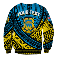 (Custom Personalised) Tuvalu Sweatshirt 44th Independence Anniversary - Tribal Pattern - LT12 - Polynesian Pride