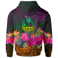 Guam Polynesian Hoodie Summer Hibiscus - Polynesian Pride