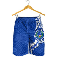 Pohnpei Men Short - Micronesia Pride Blue - LT12 - Polynesian Pride