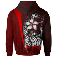 Yap Micronesian Hoodie Red Turtle with Hook - Polynesian Pride