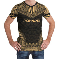 Pohnpei Unisex T Shirt Pohnpei Polynesian Chief Gold Version Unisex Gold - Polynesian Pride