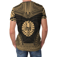 Tahiti T Shirt Tahiti Polynesian Chief Gold Version - Polynesian Pride