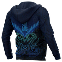 Maori Manaia New Zealand Zip up Hoodie Blue - Polynesian Pride