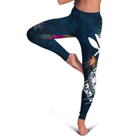 Hawaii Leggings - Polynesian Hibiscus with Summer Vibes - Polynesian Pride