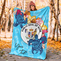 Niue Custom Personalised Premium Blanket - Tropical Style - Polynesian Pride