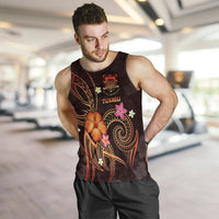 Tuvalu Polynesian Men's Tank Top - Legend of Tuvalu (Red) - Polynesian Pride