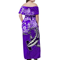 Custom Polynesian Hammerhead Shark Matching Hawaiian Outfits For Couples Purple LT13 - Polynesian Pride