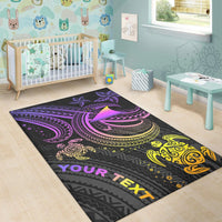 Tokelau Custom Personalised Area Rug - Pink Turtle - Polynesian Pride