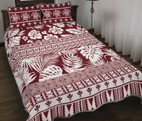 Hawaii Quilt Bed Set Pattern Version Unique Red LT13 - Polynesian Pride