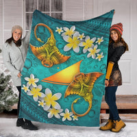 Tokelau Polynesian Blanket - Manta Ray Ocean - Polynesian Pride