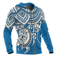 Yap Polynesian Zip up Hoodie Polynesian Turtle - Polynesian Pride
