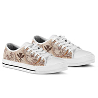 Hawaii Kanaka Maoli Low Top Shoes - Hibiscus Flowers Vintage Style - Polynesian Pride