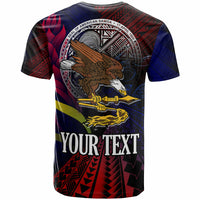 American Samoa T Shirt Custom Seal of American Samoa Gradient Color Style LT10 - Polynesian Pride