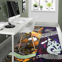 New Zealand Maori Aotearoa And Australia Aboriginal Area Rug Together - Purple LT8 - Polynesian Pride