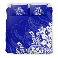 Polynesian Duvet Cover Set - Blue Hibiscus Style Blue - Polynesian Pride