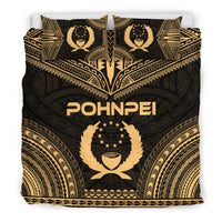 Pohnpei Polynesian Chief Duvet Cover Set - Gold Version - Polynesian Pride