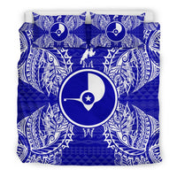 Polynesian Bedding Set - Yap Duvet Cover Set Map Blue - Polynesian Pride