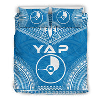 Yap Flag Polynesian Chief Duvet Cover Set Blue - Polynesian Pride
