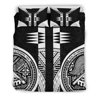 American Samoa Polynesian Duvet Cover Set - Black Armor Tattoo - Polynesian Pride