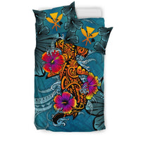 Kanaka Maoli (Hawaiian) Bedding Set - Polynesian Hammerhead Shark Hibiscus - Polynesian Pride