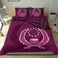 Pohnpei Duvet Cover Set - Pohnpei Flag Pink - Polynesian Pride
