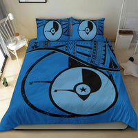 Yap Duvet Cover Set - Yap Flag Tattoo Blue - Polynesian Pride