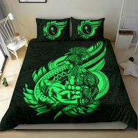 Polynesian Bedding Set - Chuuk Duvet Cover Set Father And Son Green - Polynesian Pride