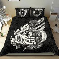 Polynesian Bedding Set - Chuuk Duvet Cover Set Father And Son Black - Polynesian Pride