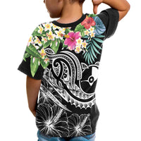YAP Polynesian T Shirt Summer Plumeria (Black) - Polynesian Pride
