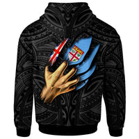Fiji Zip up Hoodie Fiji In Me (Black) - Polynesian Pride