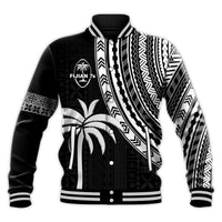 Fiji Rugby Sevens Baseball Jacket Fijian 7s Tapa Polynesian LT13 Unisex Black - Polynesian Pride