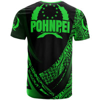 Pohnpei State T Shirt Green Polynesian Patterns Sport Style - Polynesian Pride