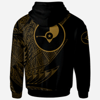 Yap State Zip Hoodie Legends Are Born In Gold Color - Polynesian Pride