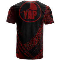 Yap State T Shirt Red Polynesian Patterns Sport Style - Polynesian Pride