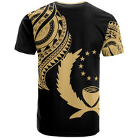 Pohnpei State Custom T Shirt Pohnpei State Tatau Gold Patterns - Polynesian Pride