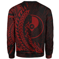 Yap Custom Personalised Sweatshirt - Wings Style Red Color - Polynesian Pride