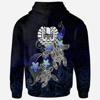 Tahiti Polynesian Zip up Hoodie Blue Turtle Couple - Polynesian Pride