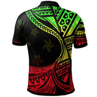 Kosrae Polo Shirt Plumeria Flowers Raggage Version - Polynesian Pride